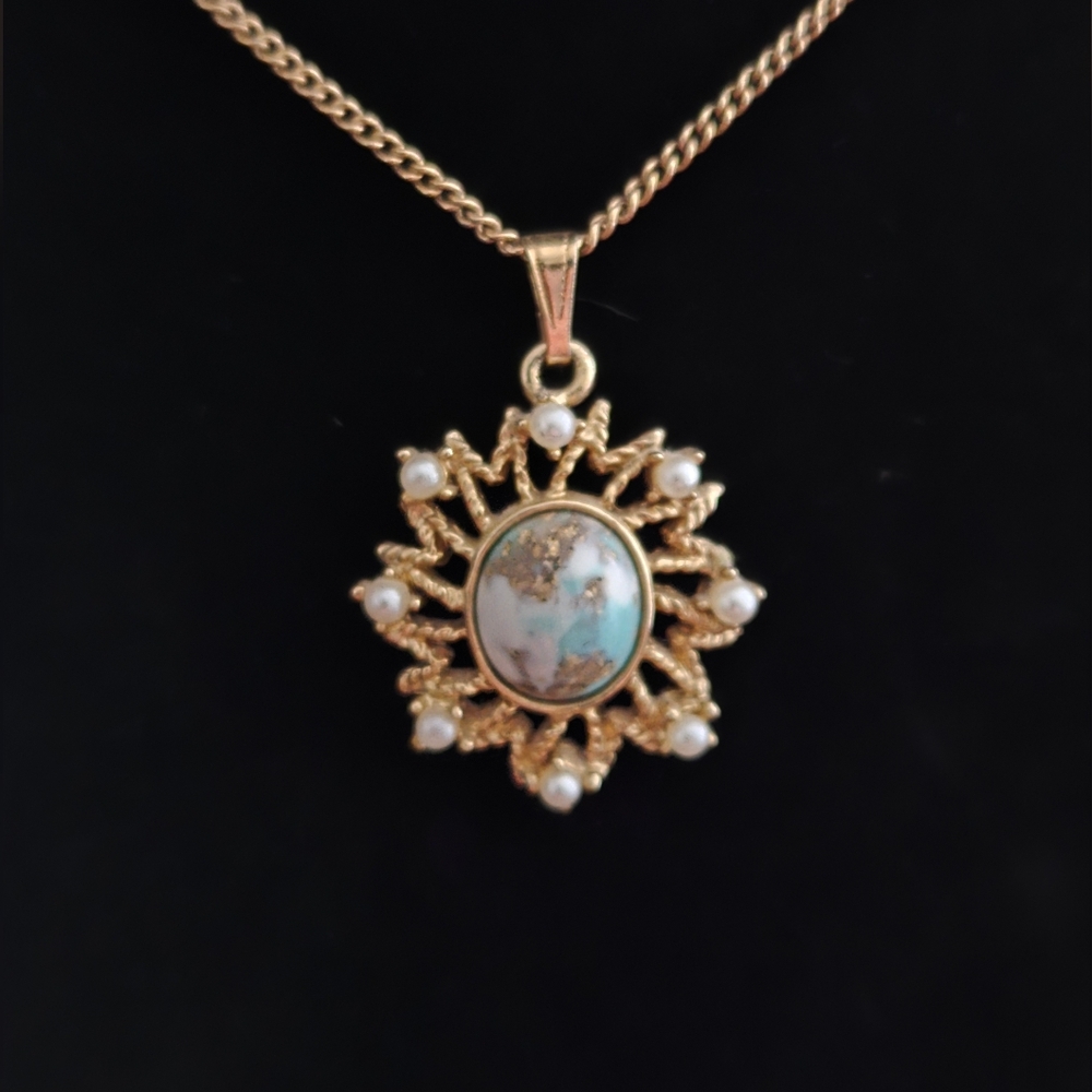 Sarah Coventry Azure Skies Necklace - Vtg 1972 - MCM